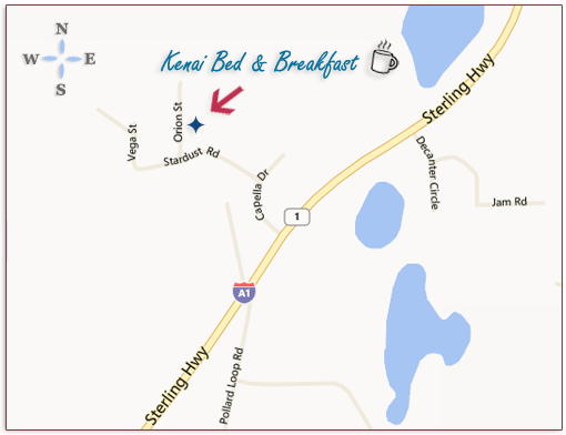 Kenai Bed and Breakfast Map